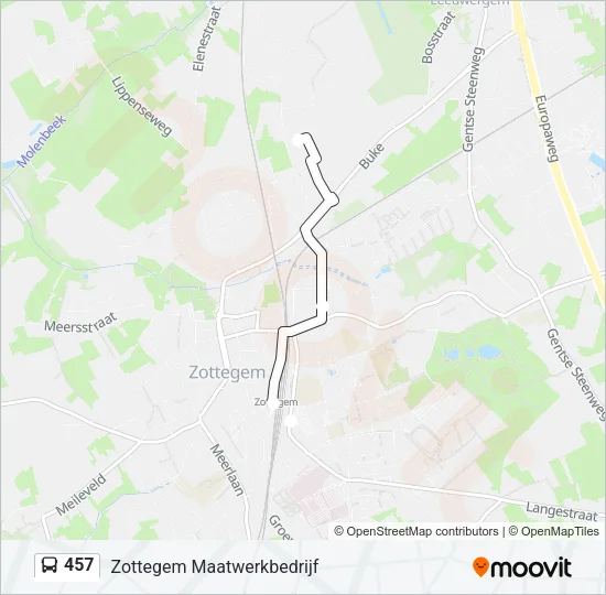 457 Bus Line Map