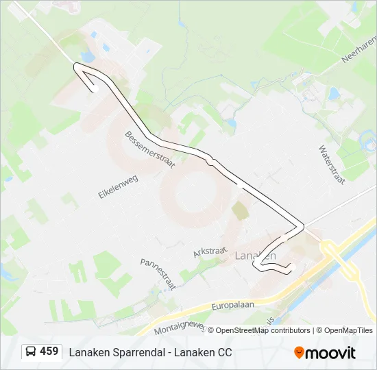 459 Bus Line Map