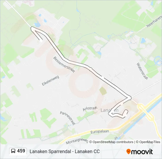459 Bus Line Map