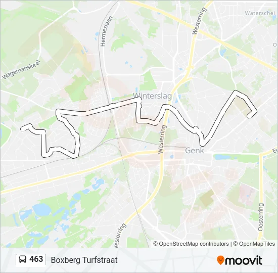463 Bus Line Map