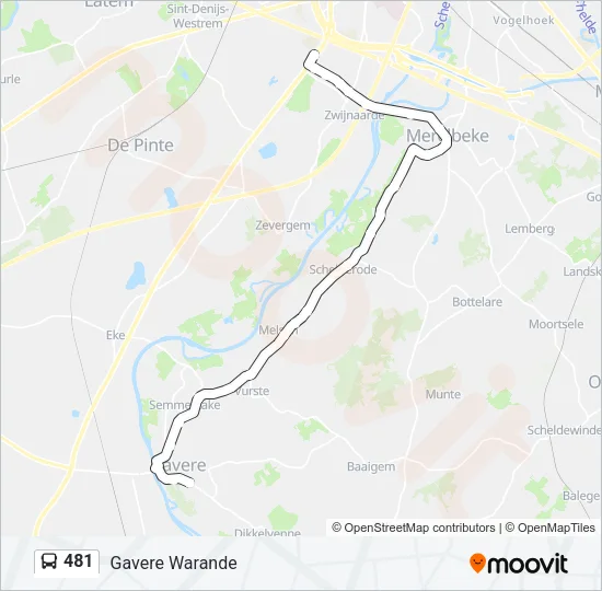 481 Bus Line Map