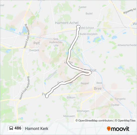 486 Bus Line Map