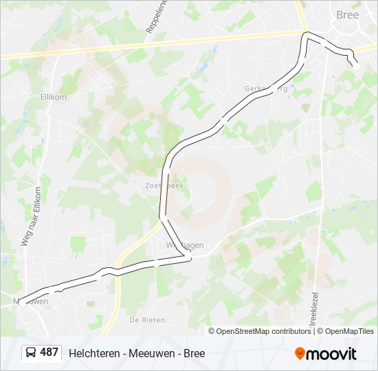 487 bus Line Map