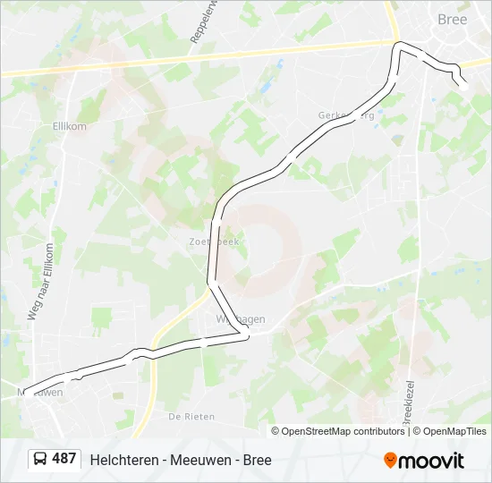 Plan de la ligne 487 de bus