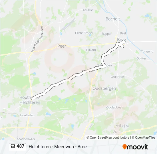 487 Bus Line Map
