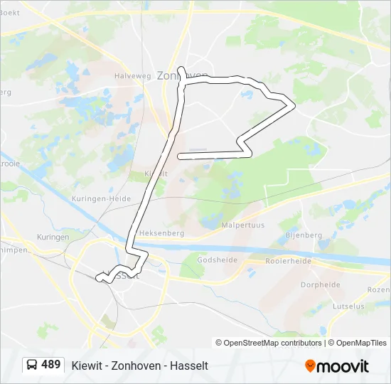 489 Bus Line Map