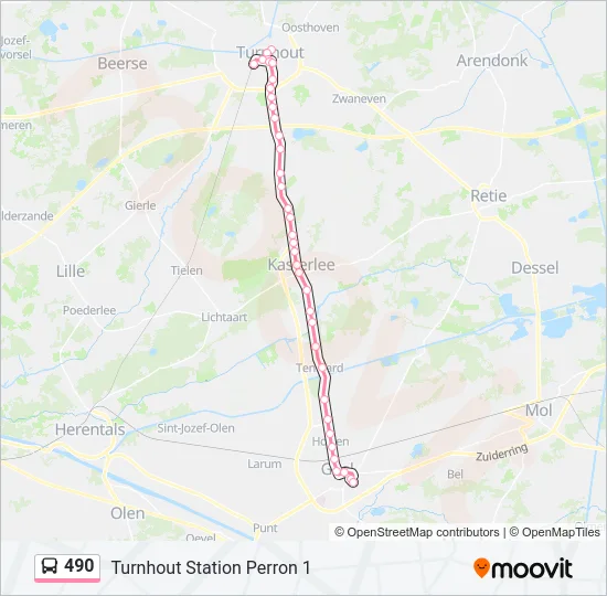 490 Bus Line Map