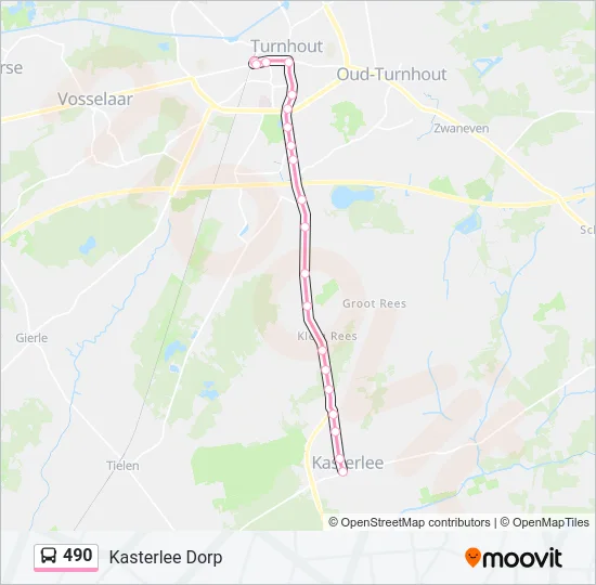 490 Bus Line Map