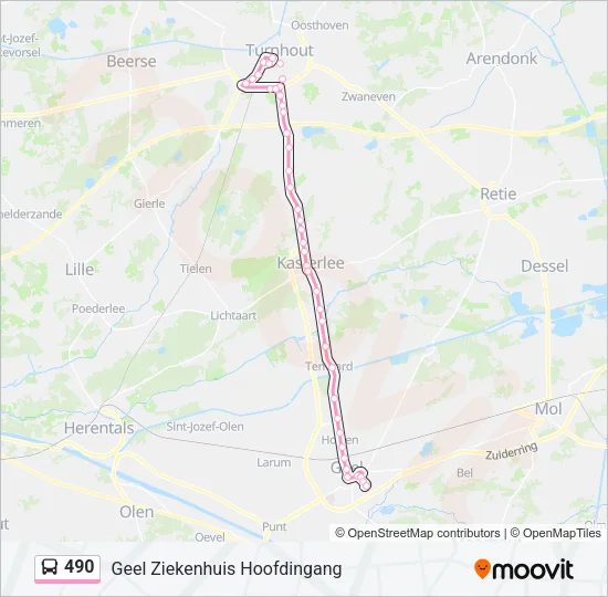 490 Bus Line Map
