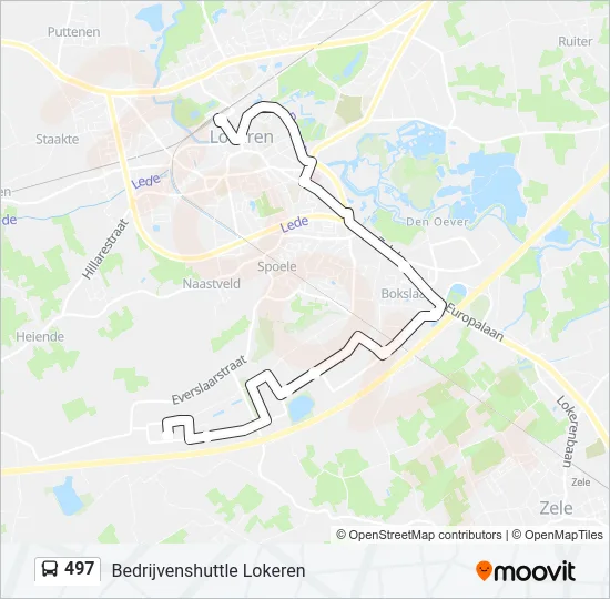 497 Bus Line Map