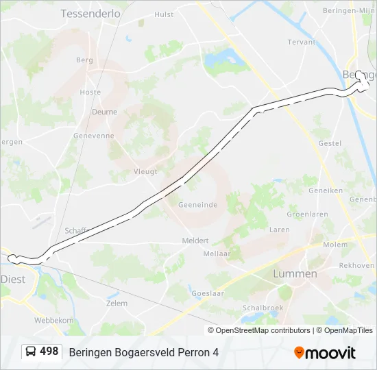 498 Bus Line Map