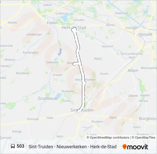 503 Bus Line Map