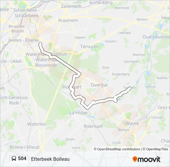 504 Bus Line Map