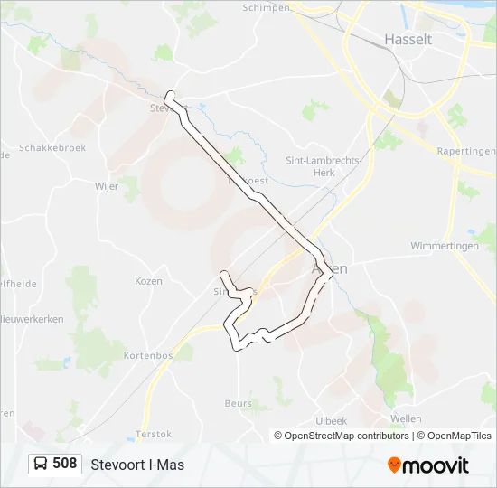 508 Bus Line Map
