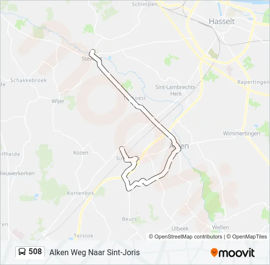 508 Bus Line Map