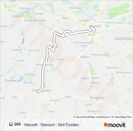 509 Bus Line Map