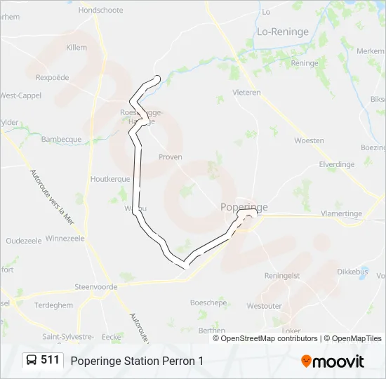 511 Bus Line Map