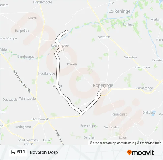 511 Bus Line Map