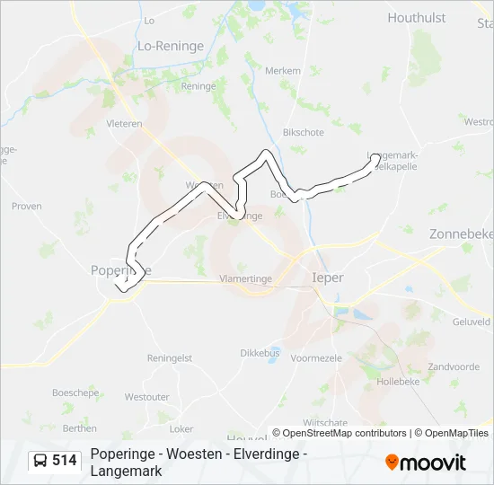 514 Bus Line Map