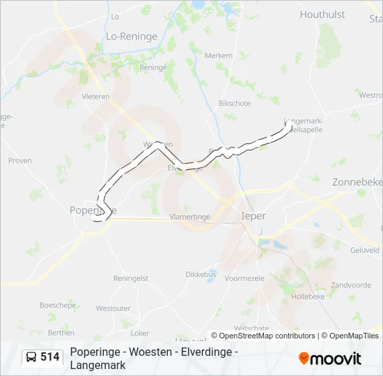 514 Bus Line Map
