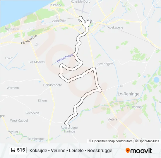 515 Bus Line Map