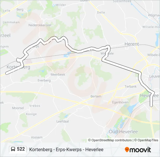 522 Bus Line Map