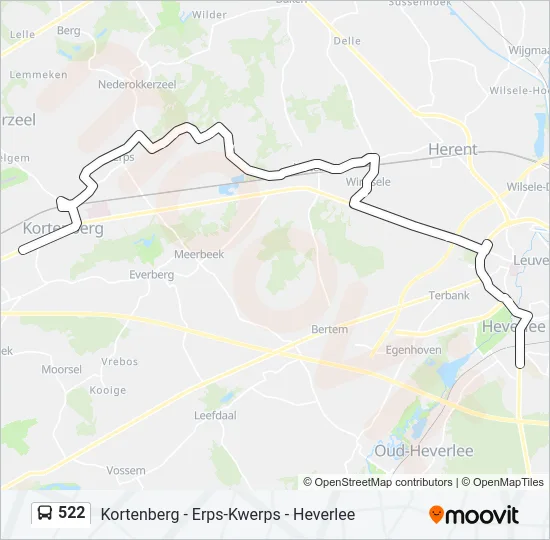 522 Bus Line Map