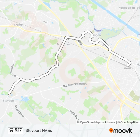 527 Bus Line Map