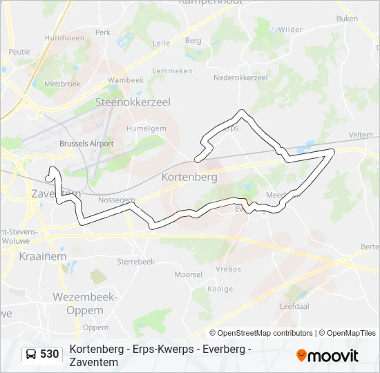 530 Bus Line Map