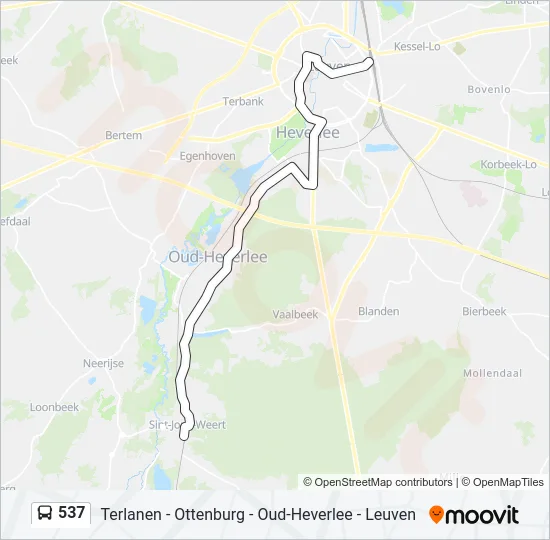 537 Bus Line Map