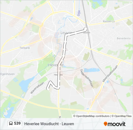 539 Bus Line Map
