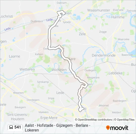 541 Bus Line Map