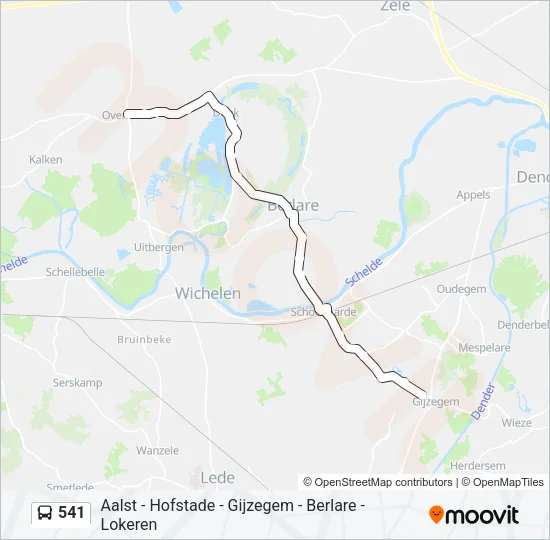 541 Bus Line Map