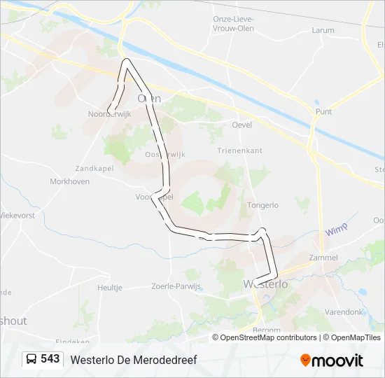 543 Bus Line Map