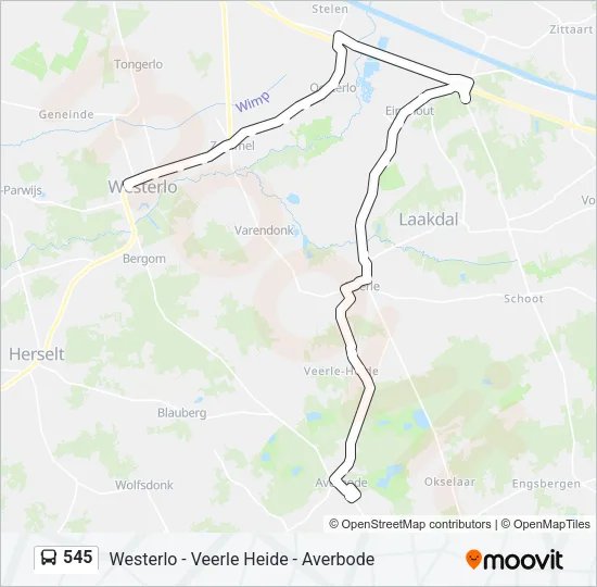 545 Bus Line Map
