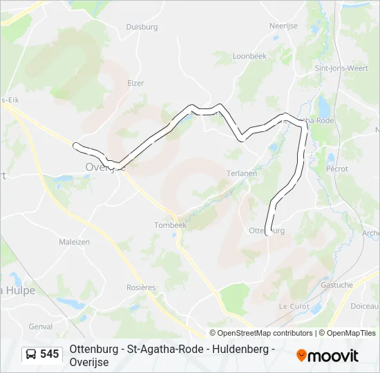 545 Bus Line Map