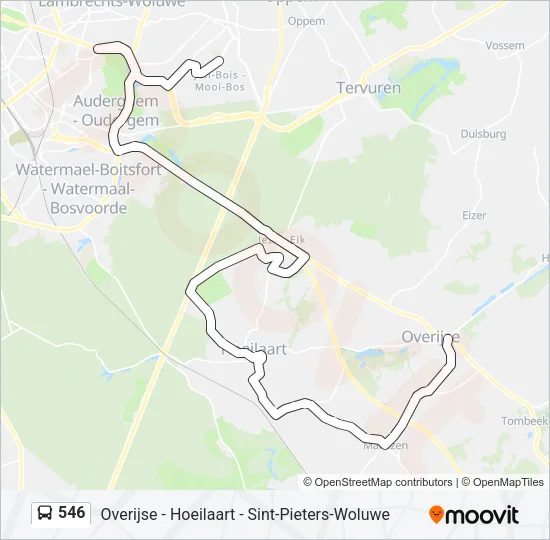 546 Bus Line Map