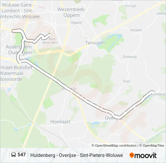 547 Bus Line Map