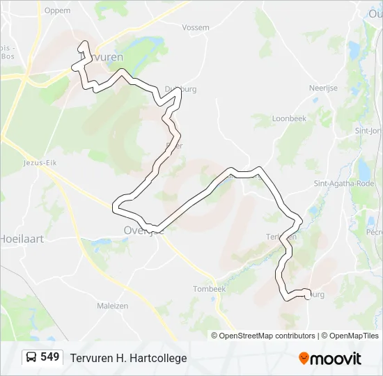 549 Bus Line Map