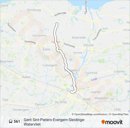 561 Bus Line Map