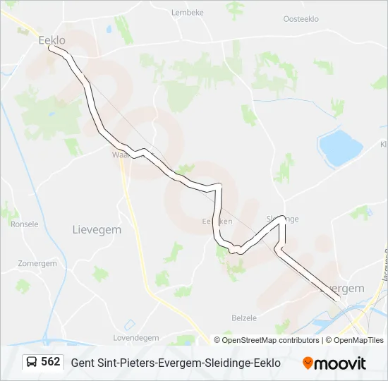 562 Bus Line Map