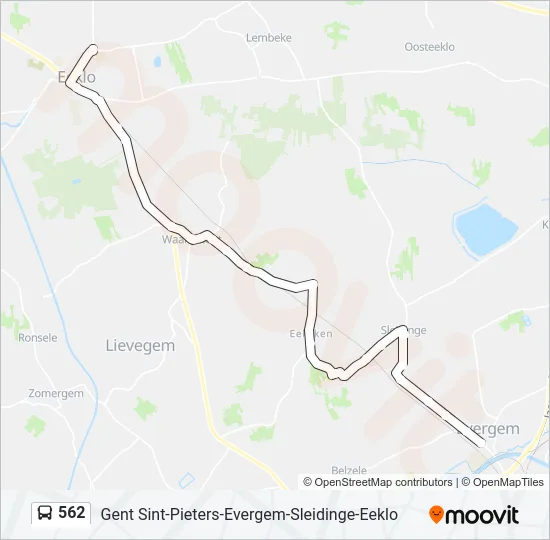 562 Bus Line Map