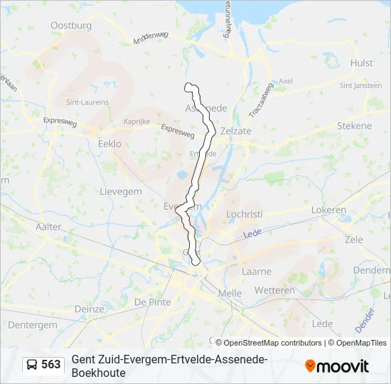 563 Bus Line Map