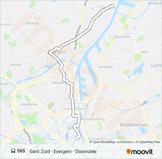 565 Bus Line Map
