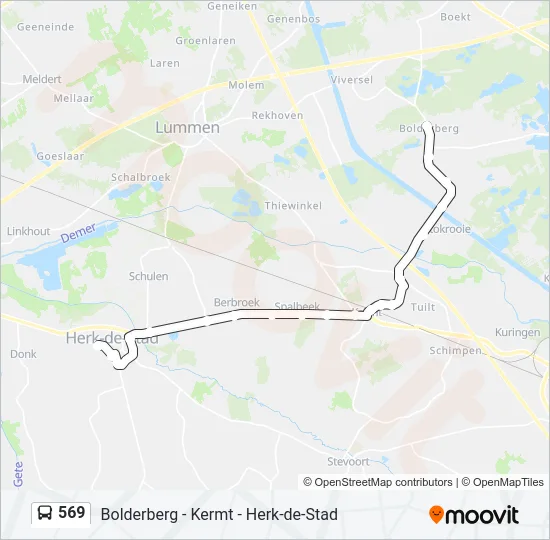 569 Bus Line Map