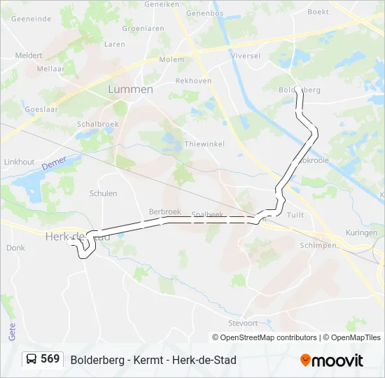 569 Bus Line Map