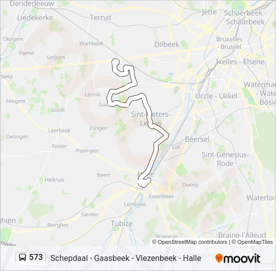 573 Bus Line Map