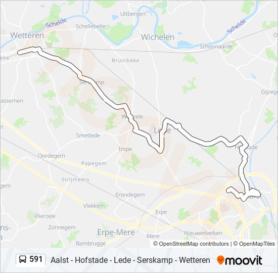 591 bus Line Map