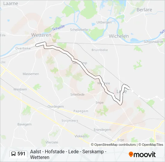 591 Bus Line Map