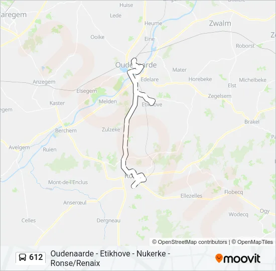 612 Bus Line Map